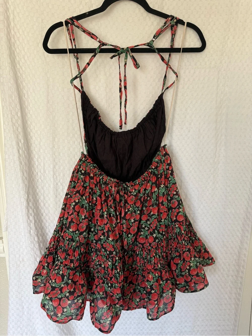 Free People Taking Sides Sheer Printed Mini Dress Roma Combo S